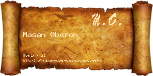 Masan Oberon névjegykártya